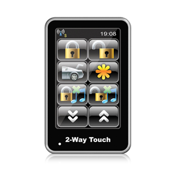 Color touch- visualización de la pantalla 2-way& alarma de arranque con el gsm/canbus puerto de datos