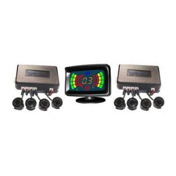 Wireless display sensor de aparcamiento para el frente, trasero& 2- lateral
