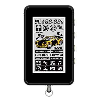 LCD Display 2-Way Remote Alarm with Super Slim Module