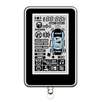 2-way lcd remoto de arranque del vehículo con el tipo delgado
