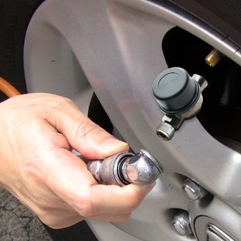A través del flujo TPMS externos inflable Tire pressure monitoring System