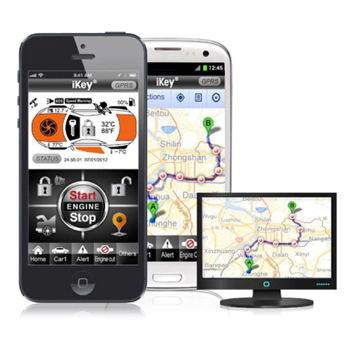 Control Remoto de teléfonos inteligentes y Perseguidor del GPS (con 2 entradas de cámara)
