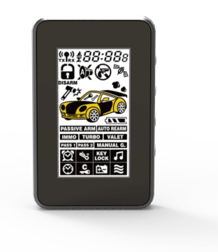 LCD Display 2-Way Alarm & Starter with Super Slim Module
